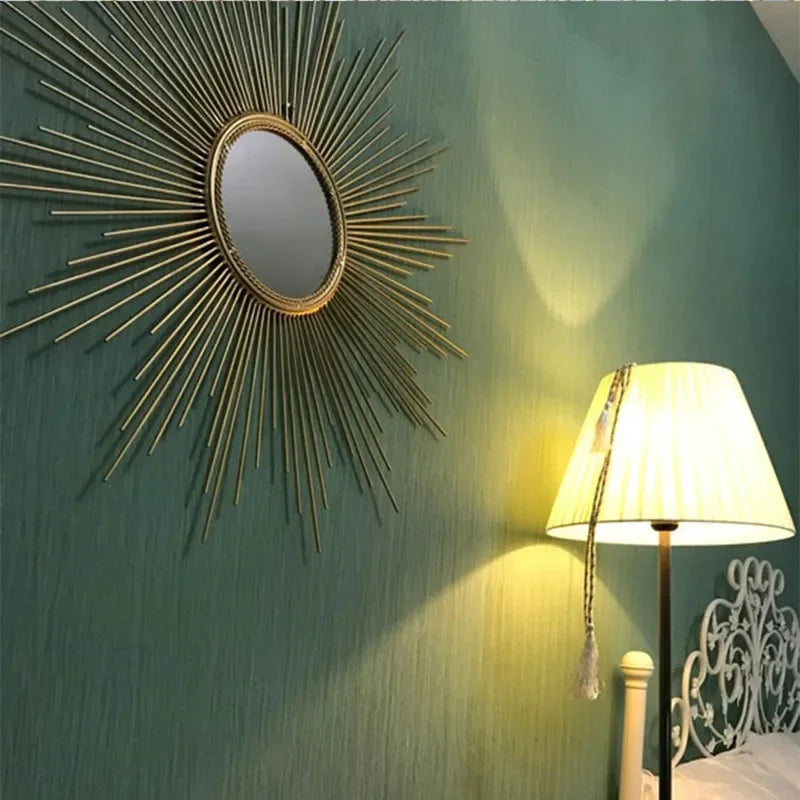 European Decorative Mirror Metal Wall Decorations Gold Sunglasses Creative Living Room Background Wall Decoration Home Decor