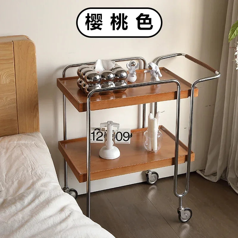Mid Century Designer Wood Coffee Tables Utility Serving Unique Japanese Trolleys Makeup Wheels Mesa Auxiliar Bedroom Furniture