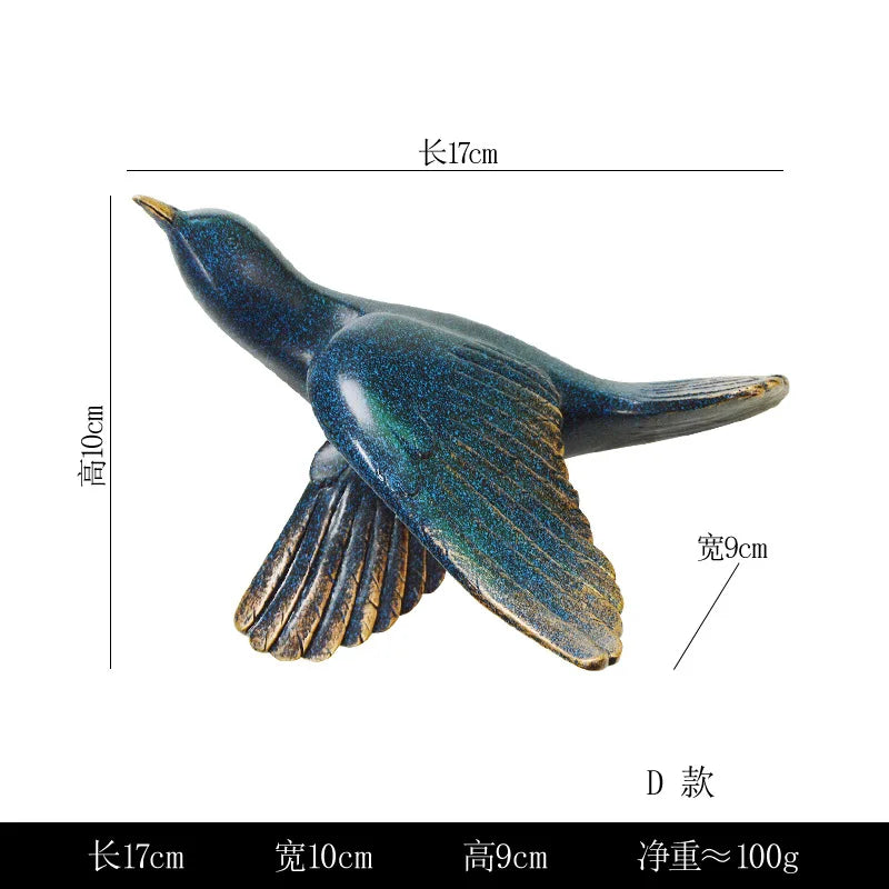 Bird Wall Hanging European Three-dimensional Creative Living Room Entrance Background Wall Decoration Wall Hanging