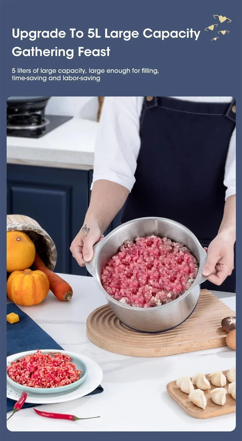 Electric Meat Grinder 304 Stainless Food Crusher Multifunction Vegetable Fruit Pepper Garlic Chopper Mincer Baby Food Processor