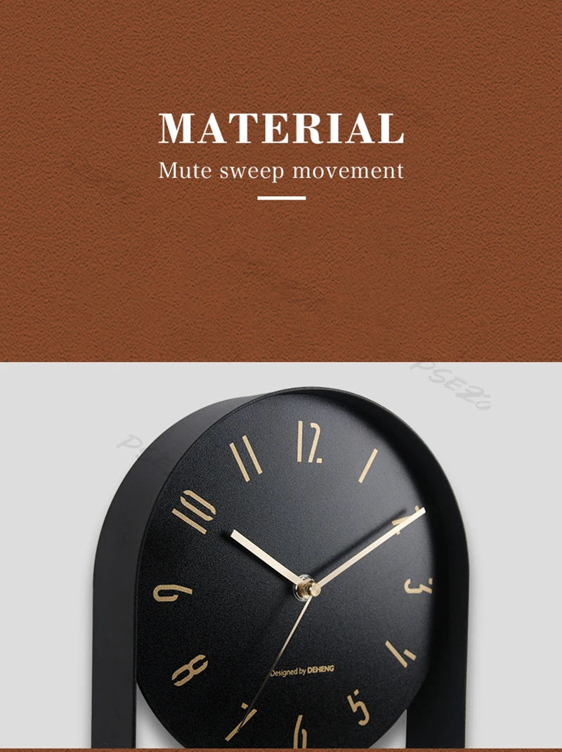 Bedroom Living Room Modern Decoration Single Pendulum Battery Driven Non Ticking Swinging Wall Clock