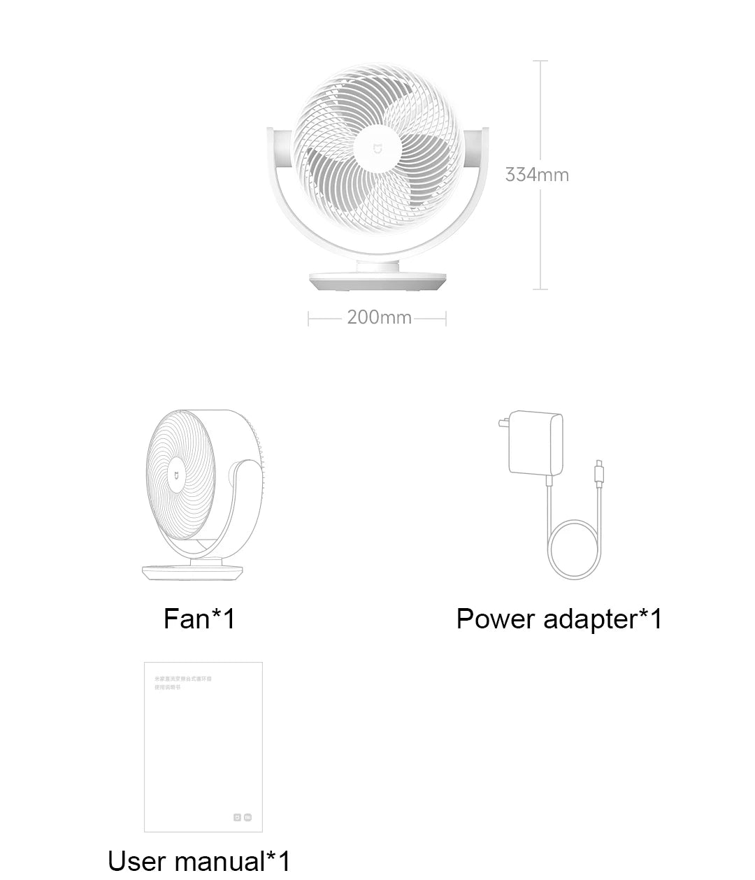 NEW Xiaomi Mijia DC Inverter Desktop Circulation Fan Smart Three-Dimensional Lightweight Desktop Electric Fan Mi home App