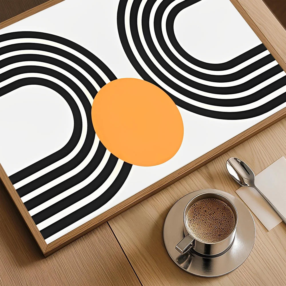 Abstract Bohemian Art Poster Self-adhesive Art Waterproof Paper Sticker Coffee House Bar Room Wall Decor