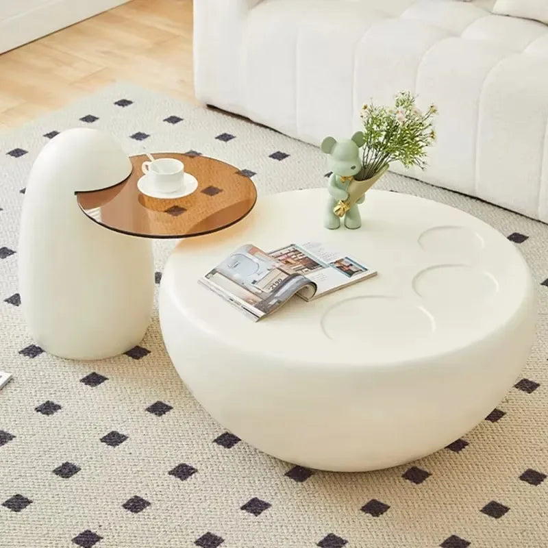 Living Room Unique Coffee Tables Cute Elegant White Classic Coffee Tables Round Nordic Muebles Para El Hogar Home Furniture