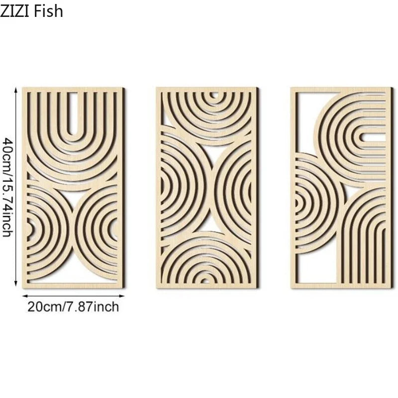 Hollow Wooden Hanging Board Wall Decoration Pendant Wall Mounted Ornament Screen Hanging Decorations Decoration Crafts