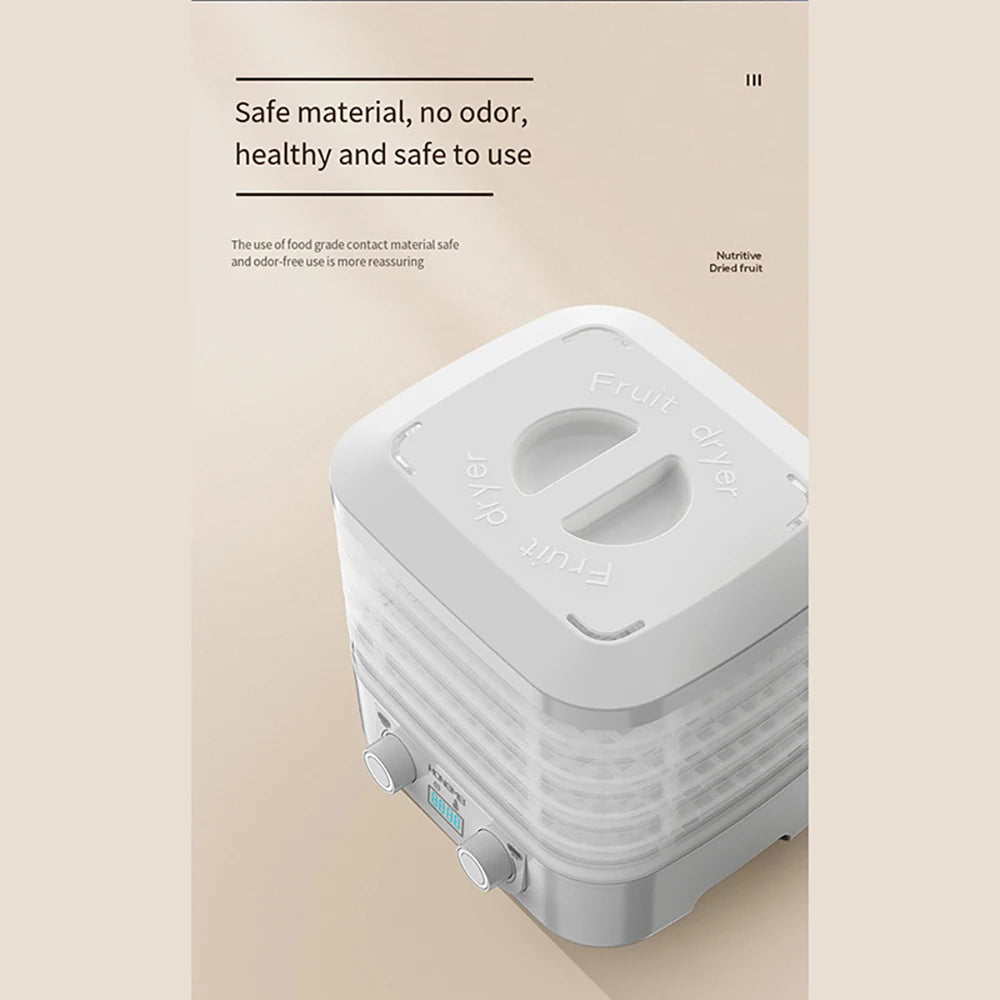 5 Layer Smart Electric Food Dryer 110V 220V Fruit Vegetable Dehydrator Machine for Dry Beef Jerky Meat Fish Tea 식품건조기 음식짤순 건조기시트