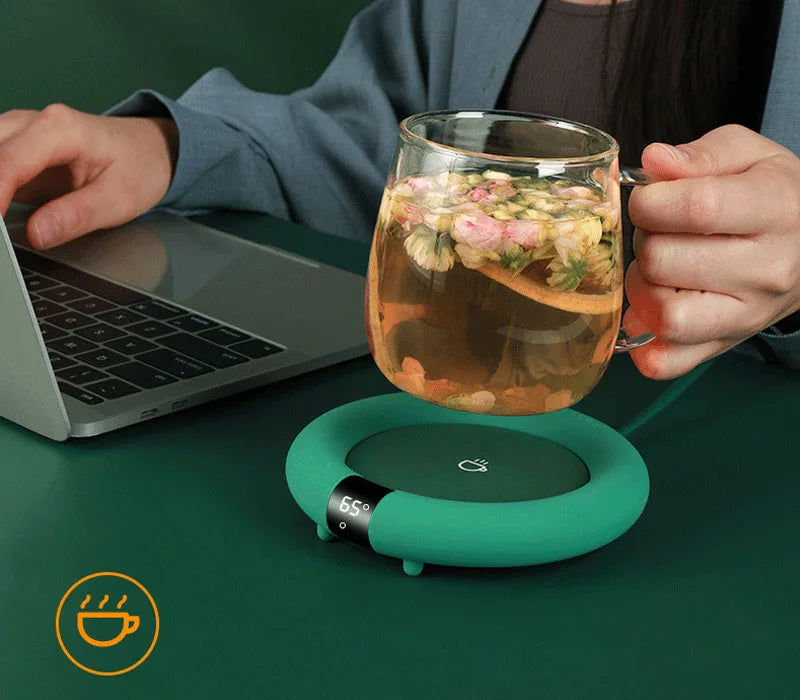 Smart Coffee Mug Warmer for Tea Milk Home Office Desk Use Electric Heating Plate Coaster Cup Warmer with 3 Temperature Settings