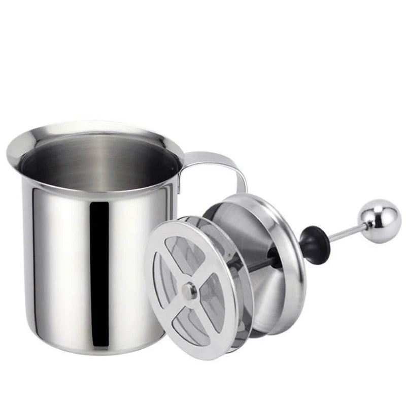 Stainless Milk Frother 800ML Double Mesh Milk Creamer Milk Foam For Milk Egg Cofffee Beater Kitchen Tool Coffee Mixe Frother