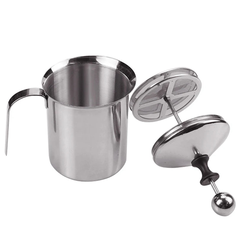 Stainless Milk Frother 800ML Double Mesh Milk Creamer Milk Foam For Milk Egg Cofffee Beater Kitchen Tool Coffee Mixe Frother