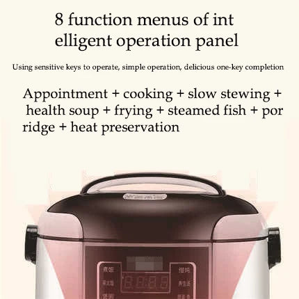 12V 24V Mini Rice Cooker Car Truck Soup Porridge Cooking Machine Food Steamer Electric Heating Lunch Box Meal Heater Warmer 2L