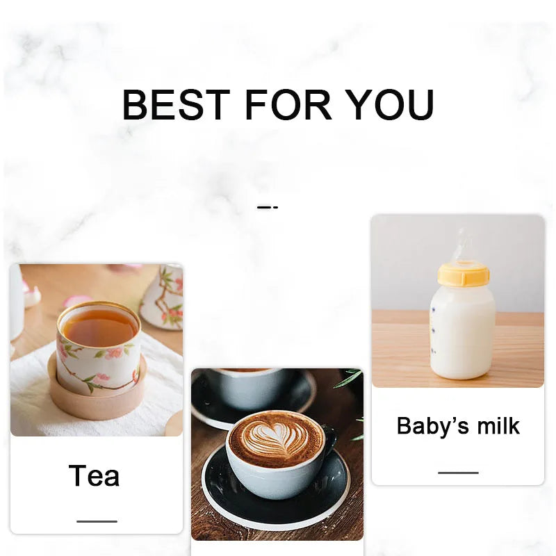 Smart Coffee Mug Warmer for Tea Milk Home Office Desk Use Electric Heating Plate Coaster Cup Warmer with 3 Temperature Settings