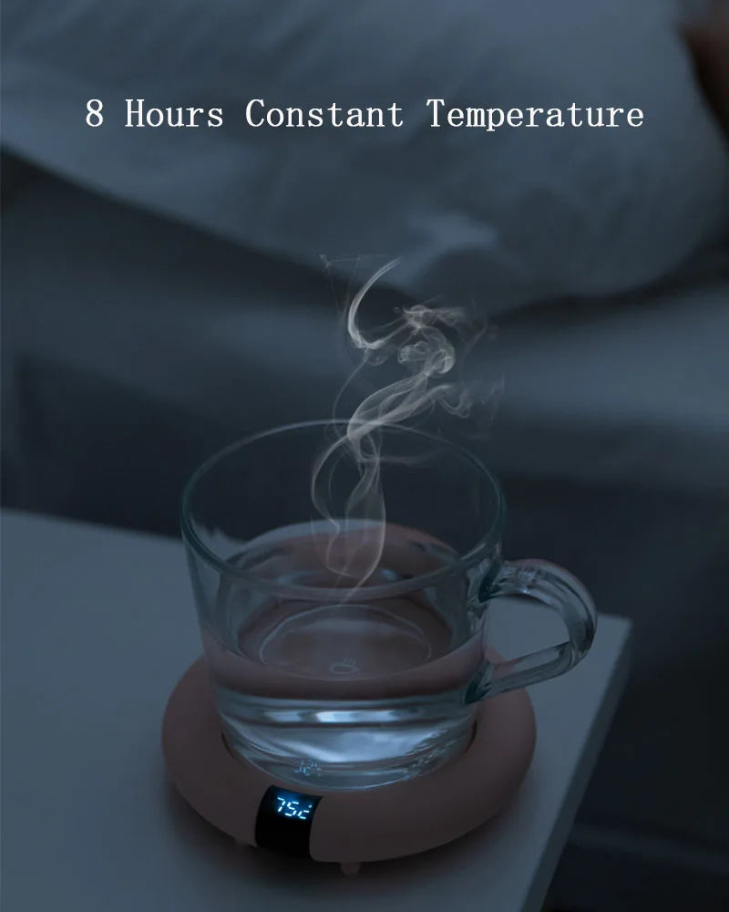 Smart Coffee Mug Warmer for Tea Milk Home Office Desk Use Electric Heating Plate Coaster Cup Warmer with 3 Temperature Settings