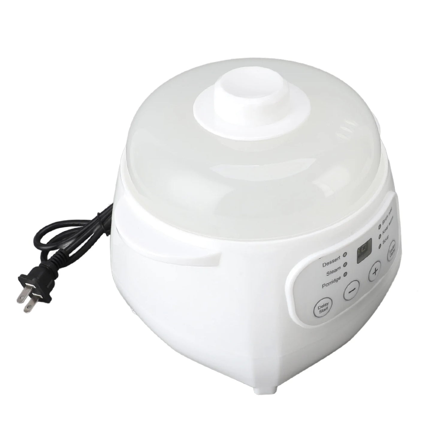Electric Porridge Soup Pot 200W Mini Ceramic Stew Cooker 1L Capacity Electric Slow Cooker Porridge Soup Pot Automatic Power Off