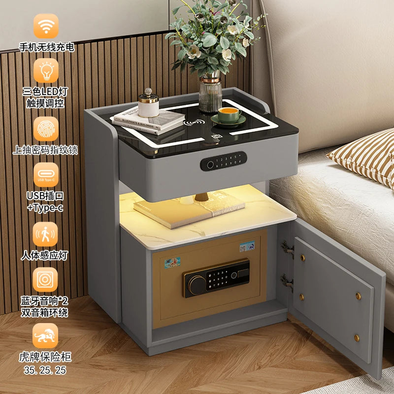 Unique Trendy Bedside Table Nordic Storage Simple Organizer Smart Cheap Bedroom Luxury Console Mesa De Cabeceira Hotel Furniture