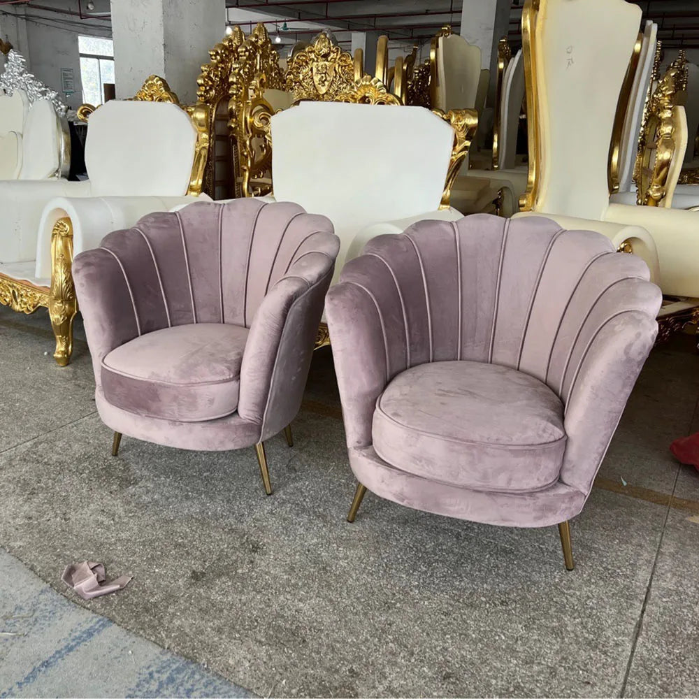 High Back Throne Sofa King and Queen Wedding Velvet Modern Hotel Sofa