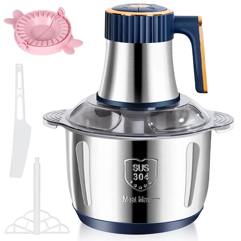 5L Electric Meat Grinders Food Crusher Stainless Steel Multifunctional Vegetable Slicer Processor Chopper Kitchen Appliances