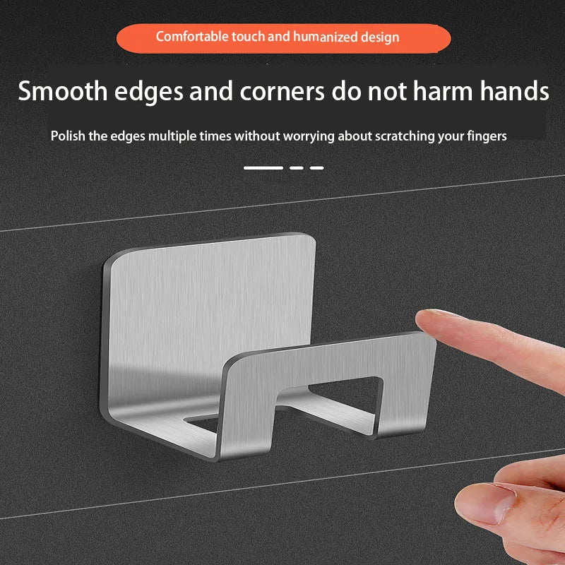 Stainless Steel Sink Tray Drainer Rack Kitchen Sink Sponge Holders Self Adhesive Hook Storage Holder Kitchen Wire Rag Organizer