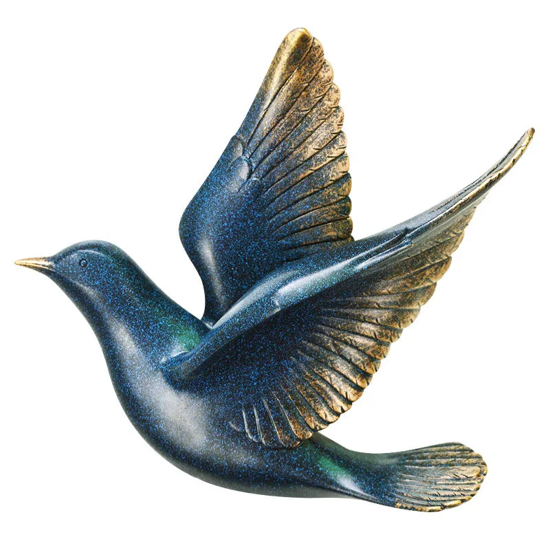Bird Wall Hanging European Three-dimensional Creative Living Room Entrance Background Wall Decoration Wall Hanging