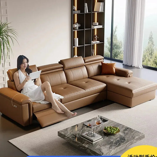 Large Brown Living Room Sofa Back Support Design Recliner Lounges Living Room Sofas Luxury Nordic Divano Adhd Home Furniture