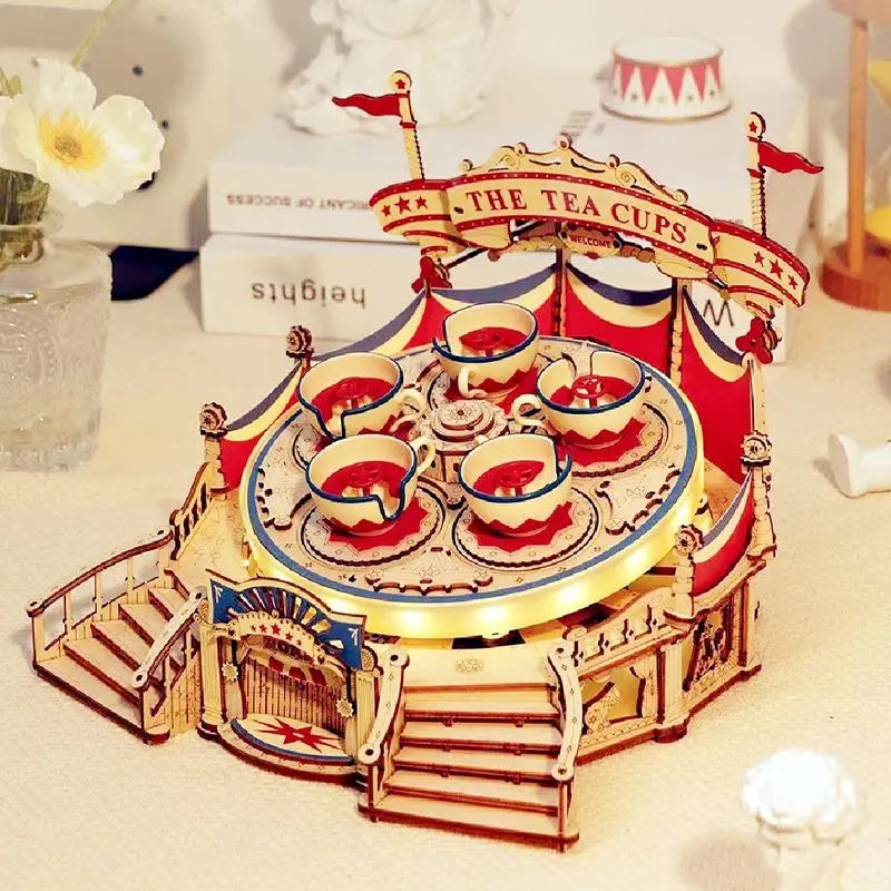 Creative Wood Figurine Assembly Model DIY 3D Puzzle Ornaments Handmade Toys Modern Room Desk Decoration Funny Holiday Gifts
