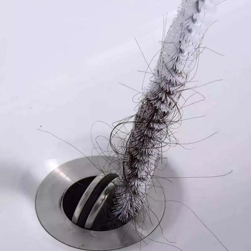 Sink Drain Cleaning Brush Drain Clog Remover Bendable Sink Overflow Sewer Drain Brush For Bathroom Kitchen Clog Remover Tool