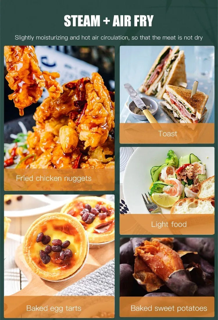 Home Smart Air Fryer Large Capacity Multifunctional Electric Fryer French Fry Machine Cooking Electric Oven Oven