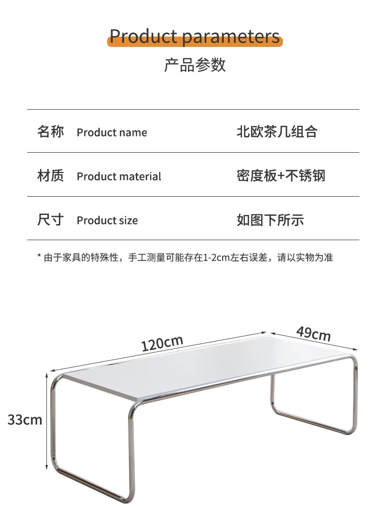 Women Steel Simplicity Coffee Table Modern Design Metal Unique Coffee Table Advanced Living Room Mesa Centro Patio Furniture