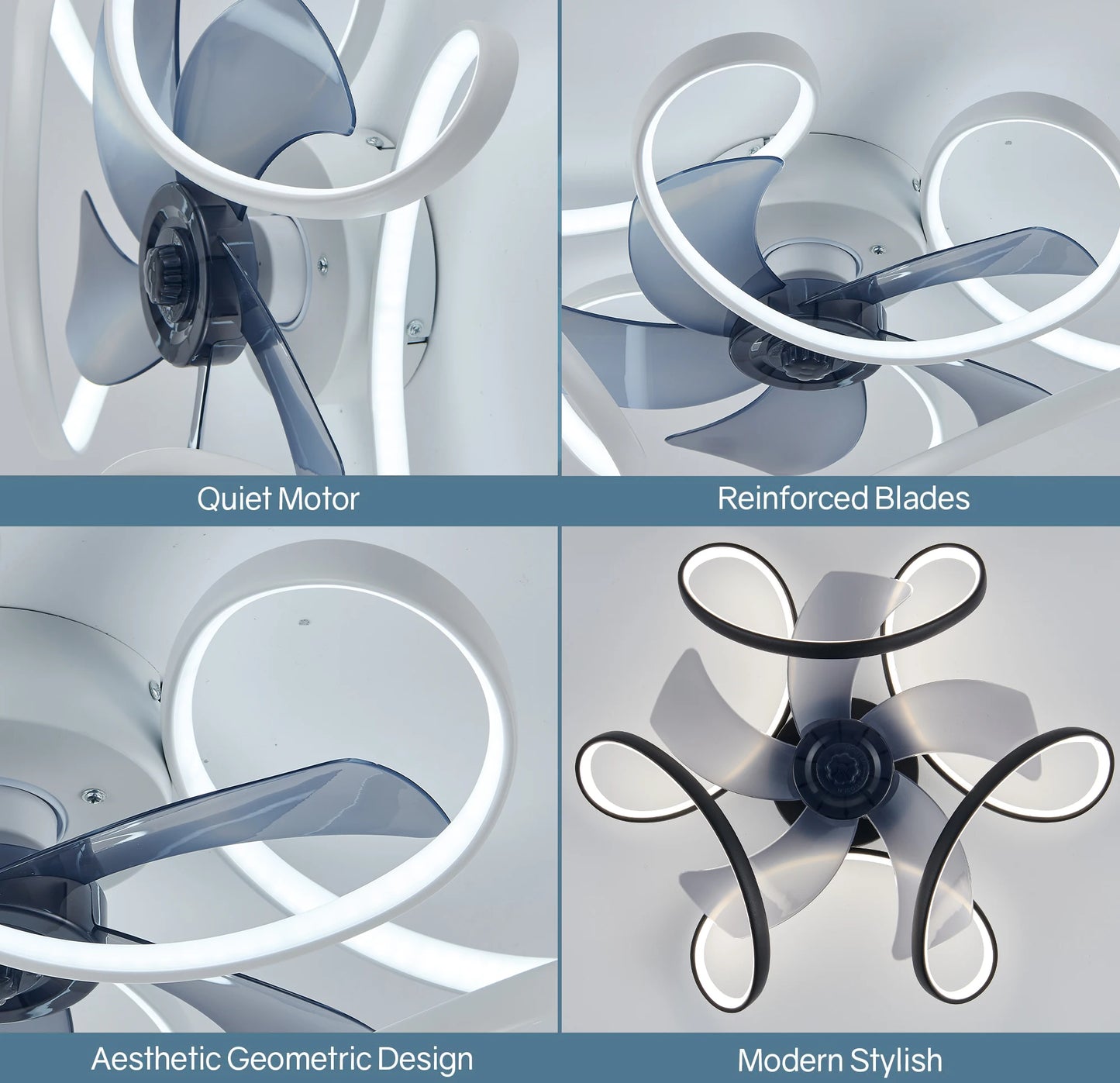 Modern Ceiling Fan Home Decorative Pendant Fan With Lamp Reversible Motor Suitable kitchen living room creative chandelier fan