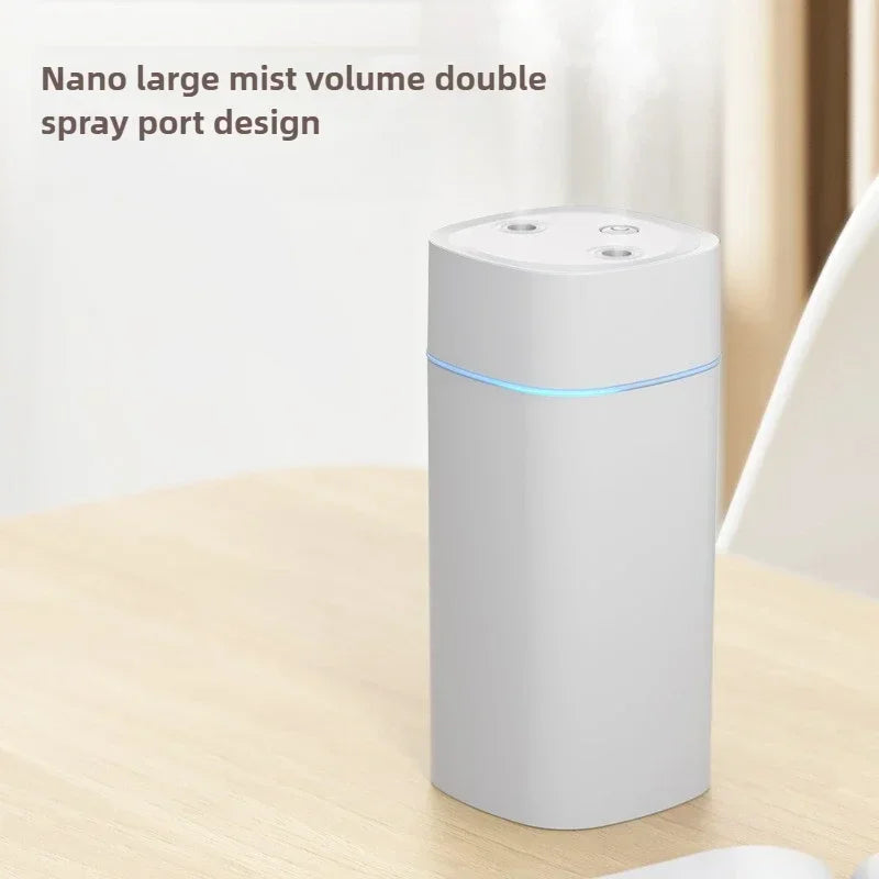 600ML Luminous Air Humidifier Double Spray Port Essential Oil Aromatherapy Humificador Cool Mist Maker Purify for Home Office