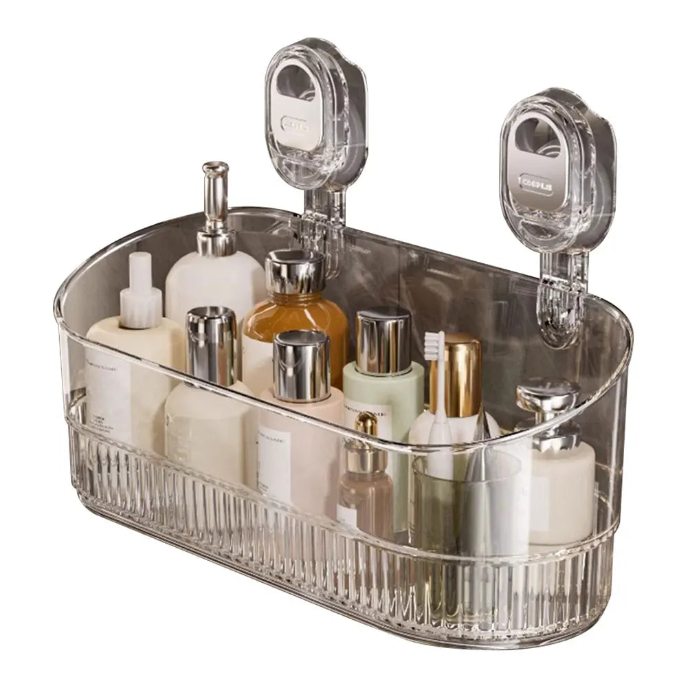 No-Drill Bathroom Suction Storage Box Large Capacity & Strong Load-Bearing Hanging Shower Shelf Shower Caddy for Bathroom