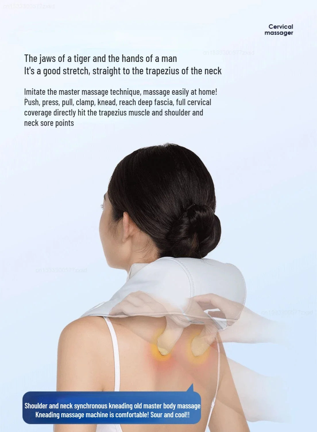 Xiaomi Miaojie R3 Kneading Shiatsu Massage Shawl Neck Chiropractic Massager for Home Shoulder Pain Relief Heating Pillow Massage