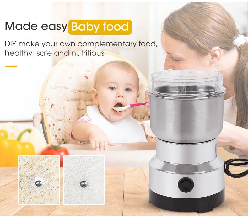 Mini Electric Grinder Household 300ml Ultrafine Baby Food Pulverizer Coffee Grinder Spice Pepper Grinder Grain Mill 4 Blades