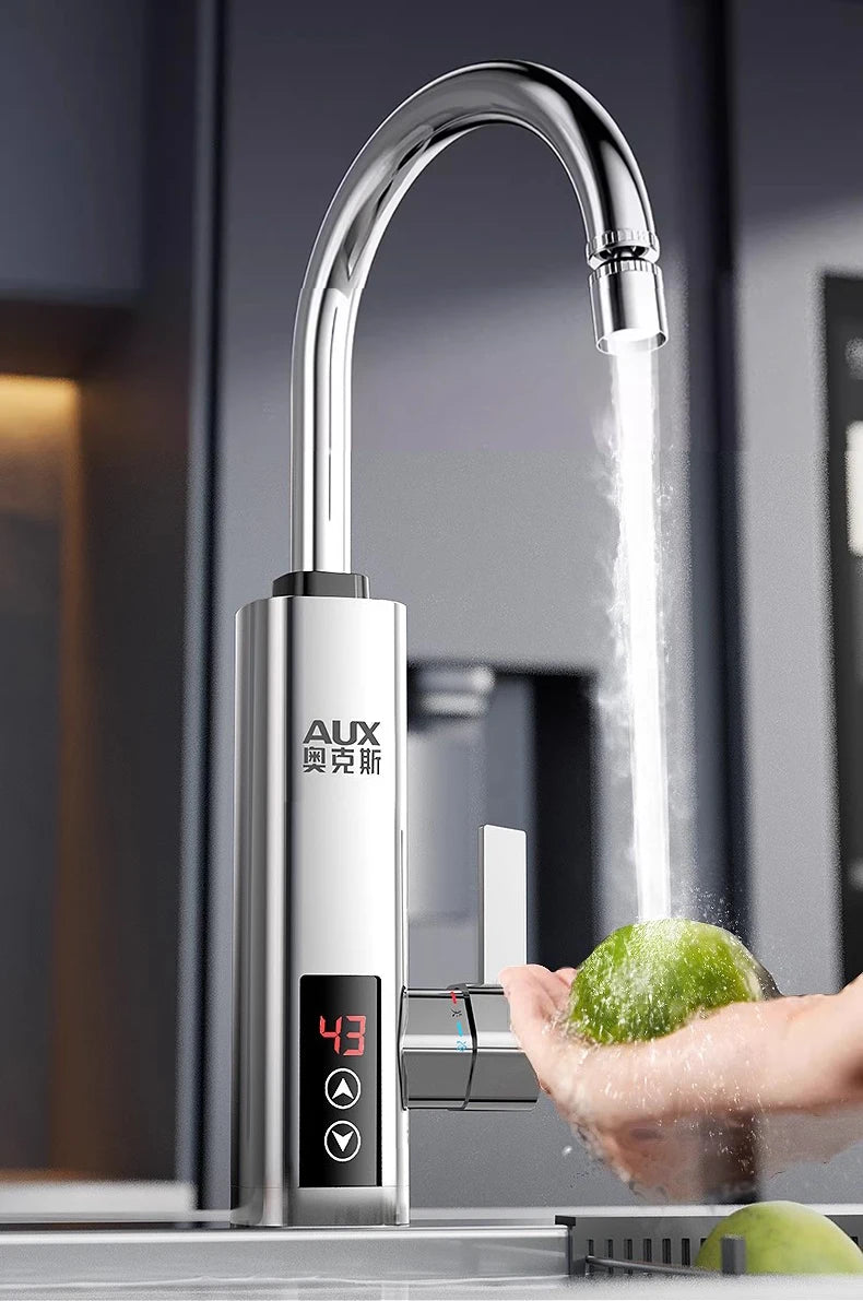 Instantaneous Electric Heating Faucet Household Kitchen Fast Heating Frequency Constant Temperature Stainless Steel Faucet