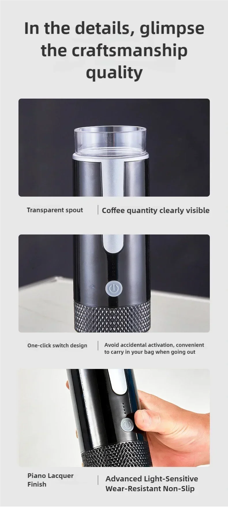 Electric Coffee Maker Convenient Capsule Ground Coffee Brewer Travel Camping Coffee Maker for Ground Coffee and KCUP Capsules