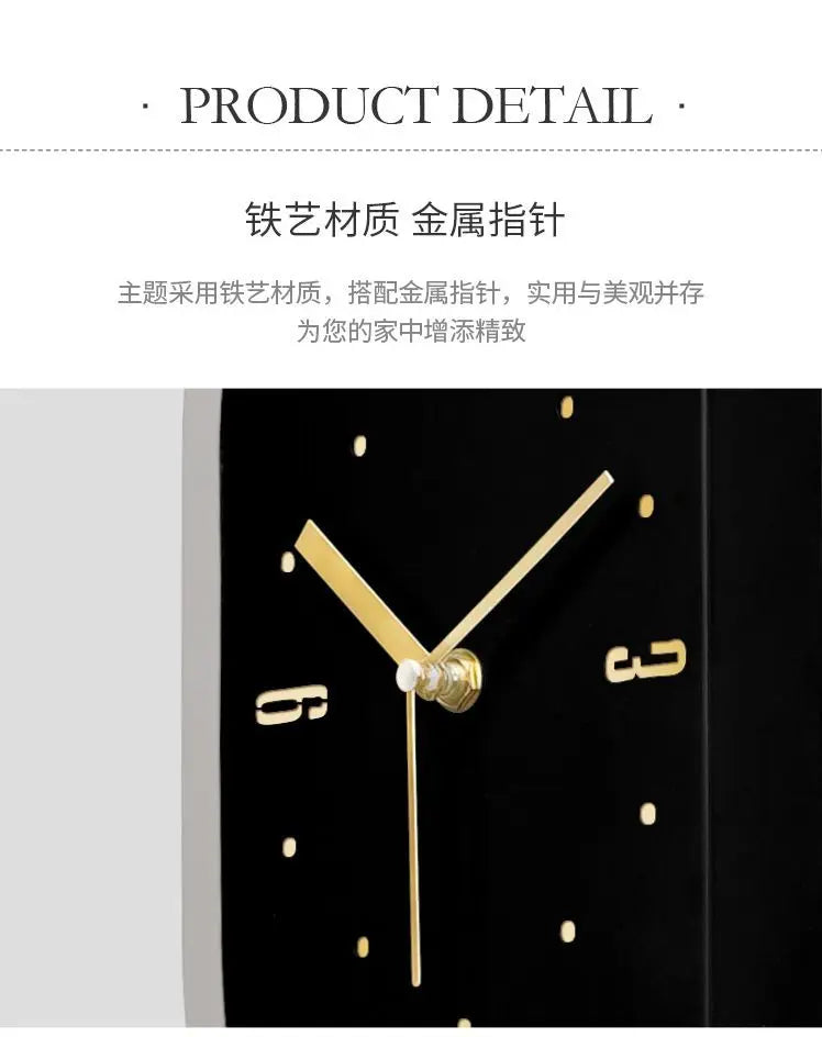 Corner Wall Clock Living Room Clock Wall Mounted Silent Display Wall Clock Modern Design Home Decor