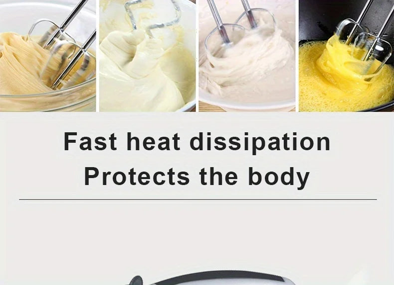 Electric Hand Mixer Kitchen Beater Spiral Whisk Stand Cake Baking Food Blender Egg Beater Cream Dough Hand Electric Mixer
