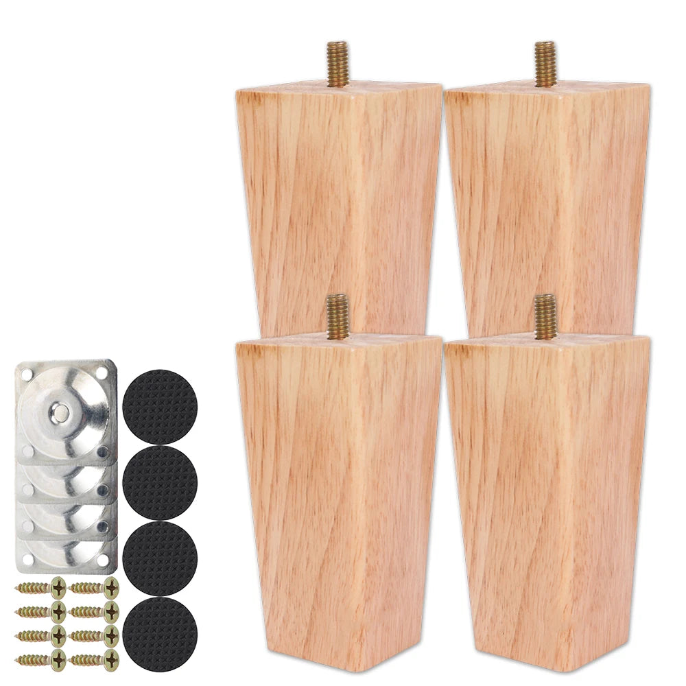Wooden Sofa Legs Replacement Height Bed Table Cabinet Furniture Replacement Leg 6/15/20cm Solid Feet Home Furniture Accessories