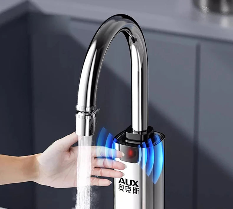 Instantaneous Electric Heating Faucet Household Kitchen Fast Heating Frequency Constant Temperature Stainless Steel Faucet