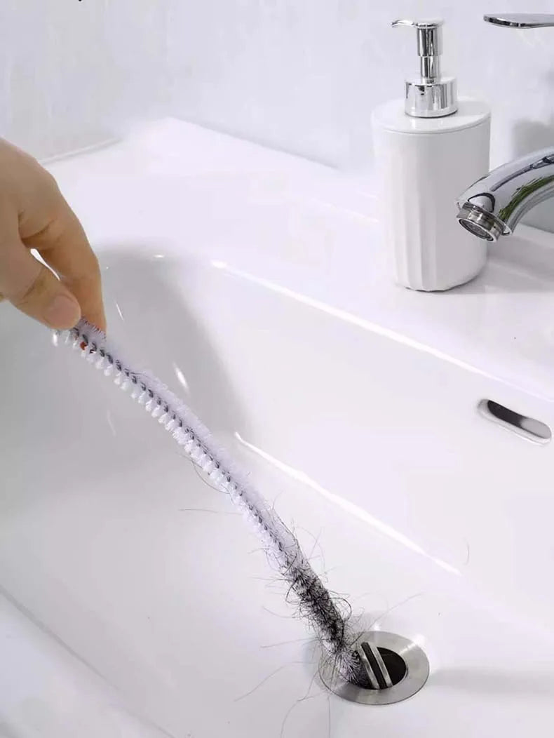 Sink Drain Cleaning Brush Drain Clog Remover Bendable Sink Overflow Sewer Drain Brush For Bathroom Kitchen Clog Remover Tool