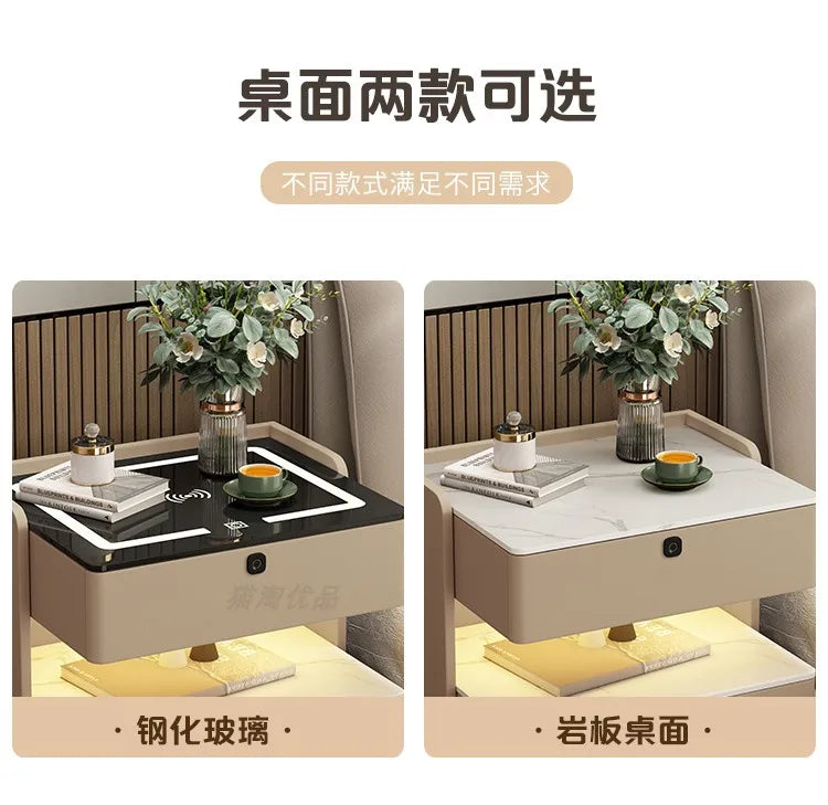 Unique Trendy Bedside Table Nordic Storage Simple Organizer Smart Cheap Bedroom Luxury Console Mesa De Cabeceira Hotel Furniture