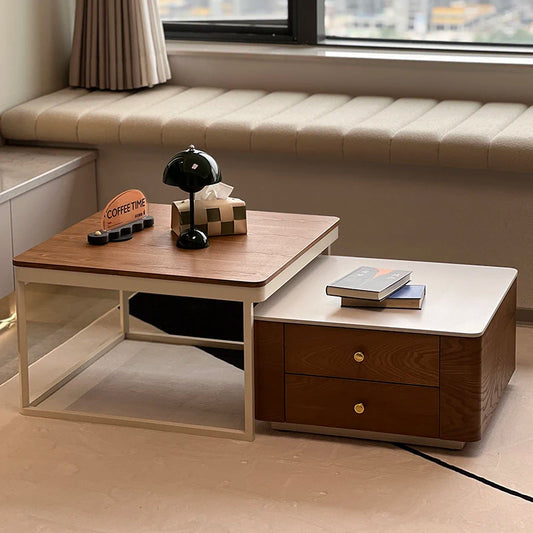 Modern Luxury Coffee Table Nordic Storage Unique Space Saving Coffee Table Minimalist Primitive Simplicity Mesa Home Furniture ﻿