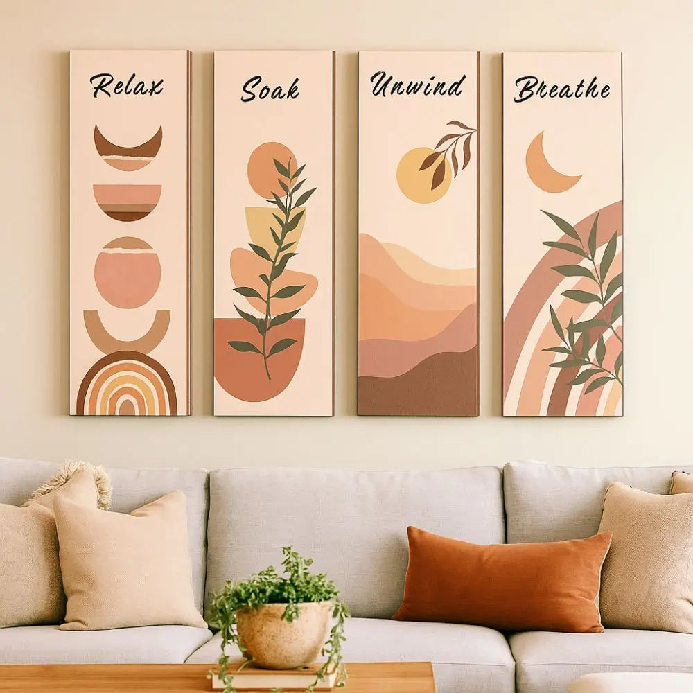 Inspirational Quotes Bohemian Abstract Hanging Sign Wall-mounting Artistic Wooden Wall Hanging Plate Handmade Decorative Panel