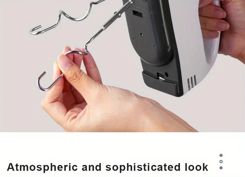 Electric Hand Mixer Kitchen Beater Spiral Whisk Stand Cake Baking Food Blender Egg Beater Cream Dough Hand Electric Mixer