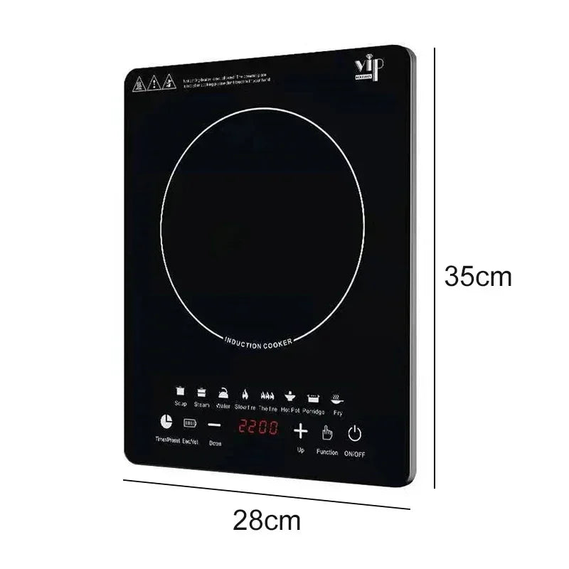 EU/UK/US Multifunctional Portable 2200W High-power Electric Induction Cooktop 110V/220V Home Kitchen Touch Panel Desktop Burner
