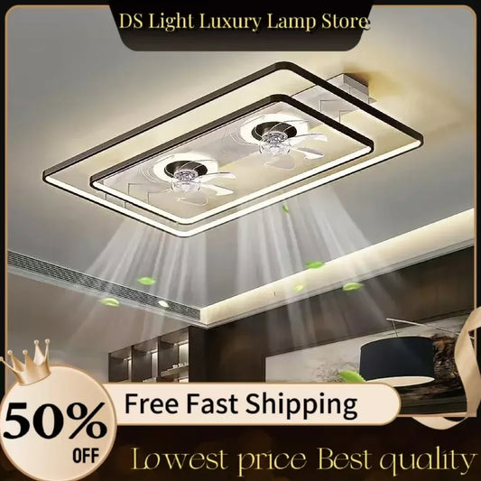 New Home with Remote Control Living Room Fan Light Ceiling Lamp Simple Modern Creative Study Bedroom Fan Lamps and Lanterns