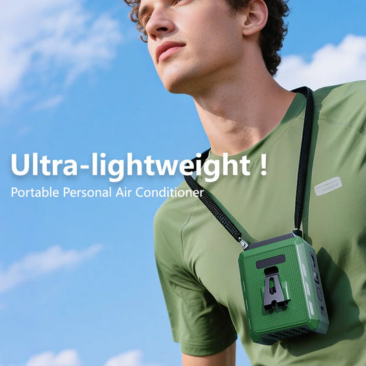 4000mAh Portable Waist Fan Rechargeable 5 Level Strong Wind Hanging Neck Fan 16000 RPM Cool Conditioner for Outdoor Work Sports