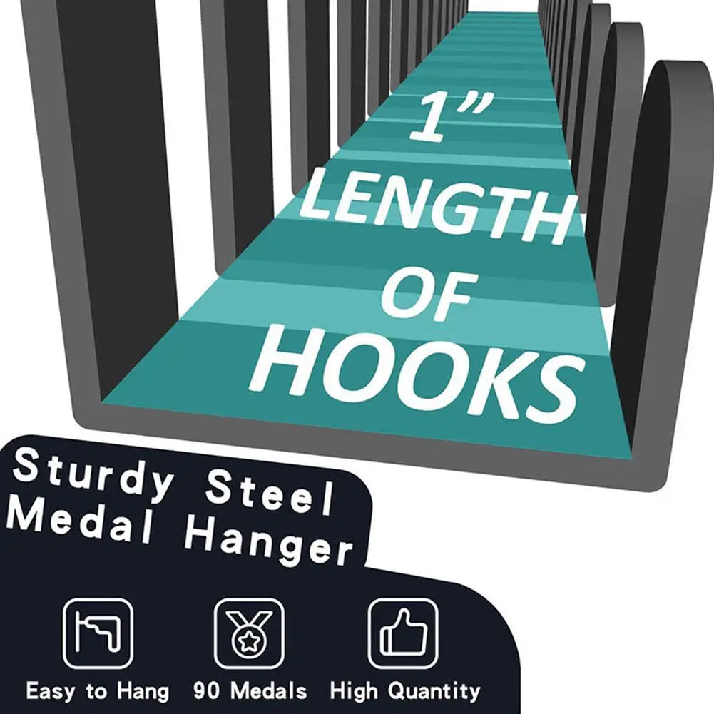 Sports Football Medal Display Metal Rack Hanger Holder Organizer Volleyball Basketball For Ribbons Medal Display