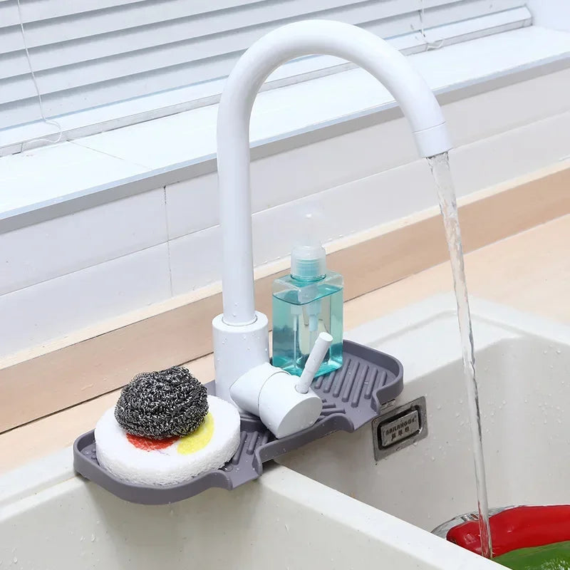 Convenient Silicone Countertop Protector Faucet Absorbent Pad Drip Catcher Mat Faucet Absorbent Mat Sink Splash Guard