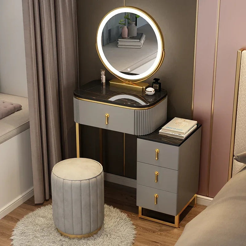 Simple Elegant Vanity Table Luxury Vintage Modern Storage Vanity Table Nordic Classic Table Coiffeuse Maquillage Furniture