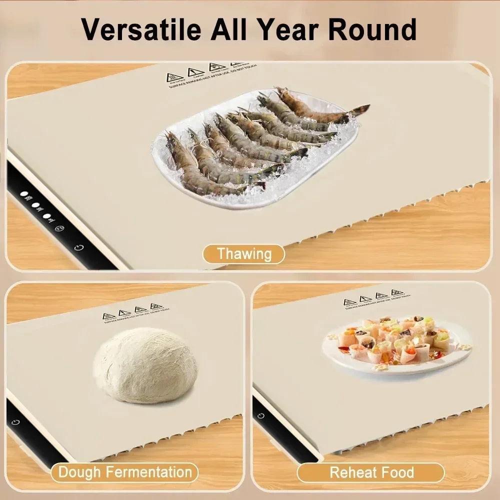 Electric Warming Tray Food Warmer Mat Foldable Coffee Warming Pad for Food Portable Electric Warming Tray Silicone Warmer Plate